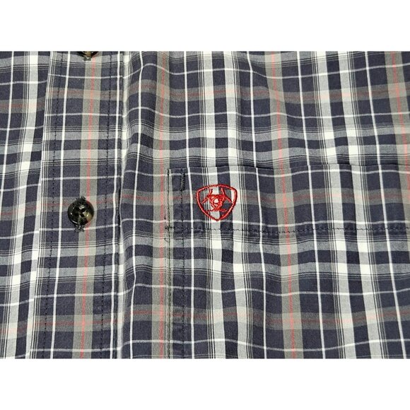 Ariat Pro Series Button Up Long Sleeve Shirt Men’s Small Plaid Western - Picture 4 of 11